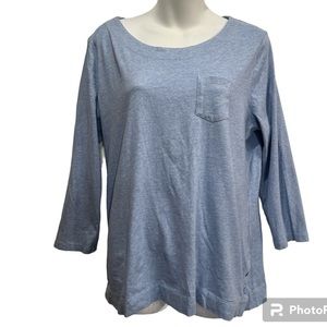 Talbots tee shirt top.  Size medium. Pale blue